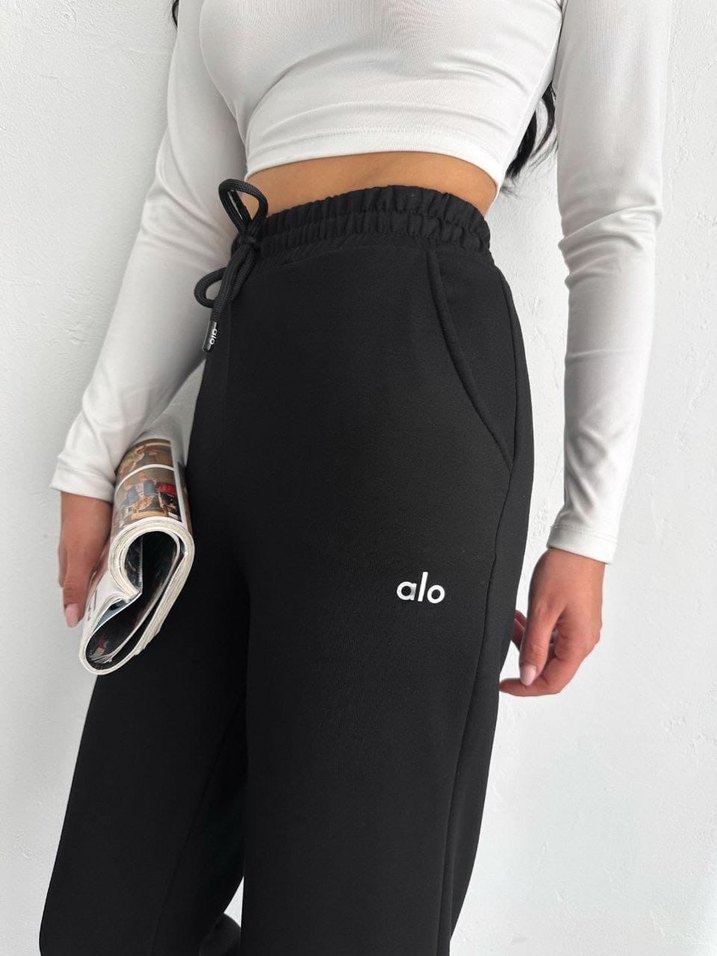 Beyaz Pamuklu Salaş Kadın Eşofman Altı - Görsel 3