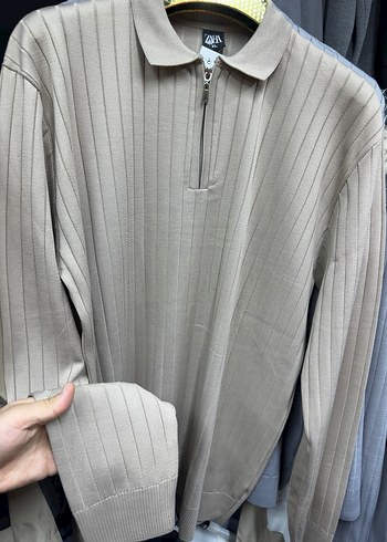 Zara Siyah Uzun Kollu Fermuarlı Erkek Kazak - Görsel 3