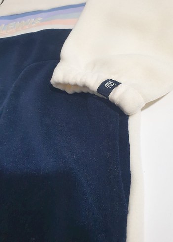 Yarım Fermuarlı Beyaz Kadın Sweatshirt - Görsel 5