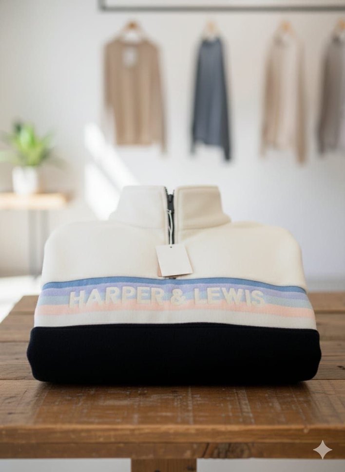 Yarım Fermuarlı Beyaz Kadın Sweatshirt - Görsel 3