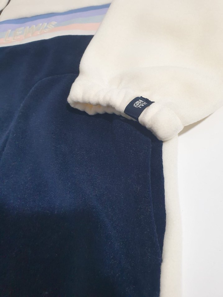 Yarım Fermuarlı Beyaz Kadın Sweatshirt - Görsel 5