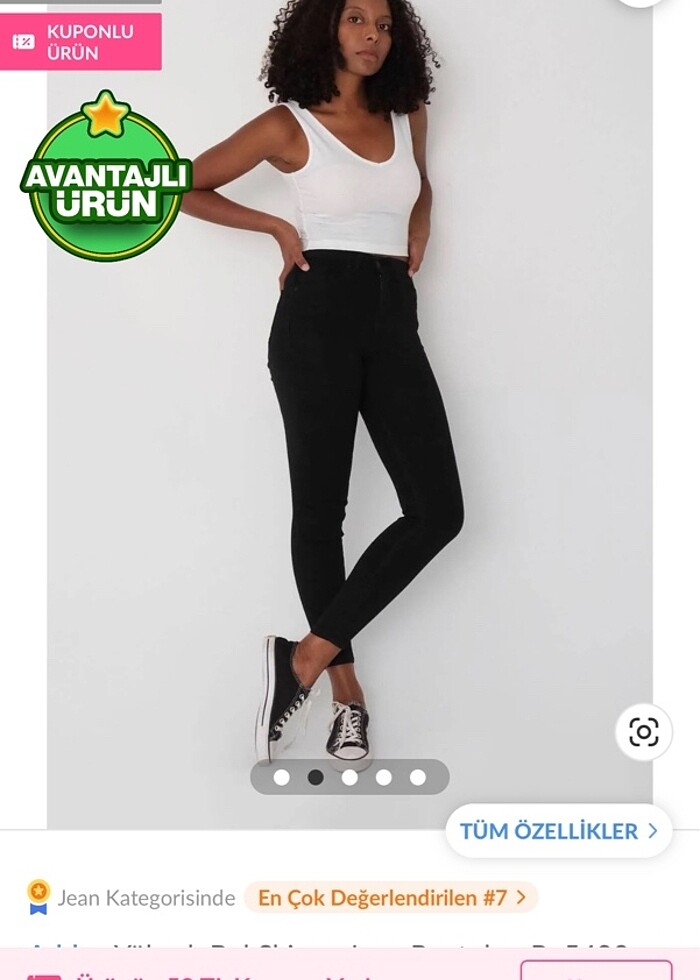 Addax Yüksek Bel Skinny - Görsel 2