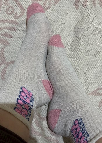 Pamuklu Kız Çorabı, Pembe Detaylı