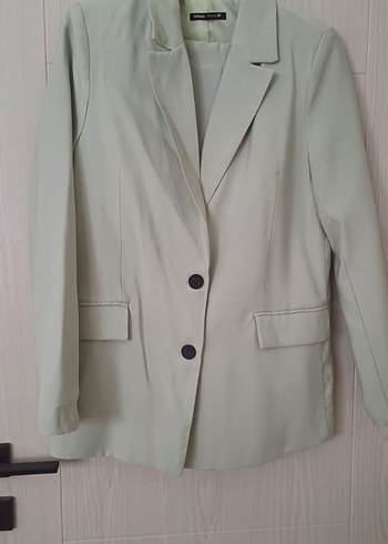 Pastel yeşil Midi Kadın Takım Elbise - Görsel 4