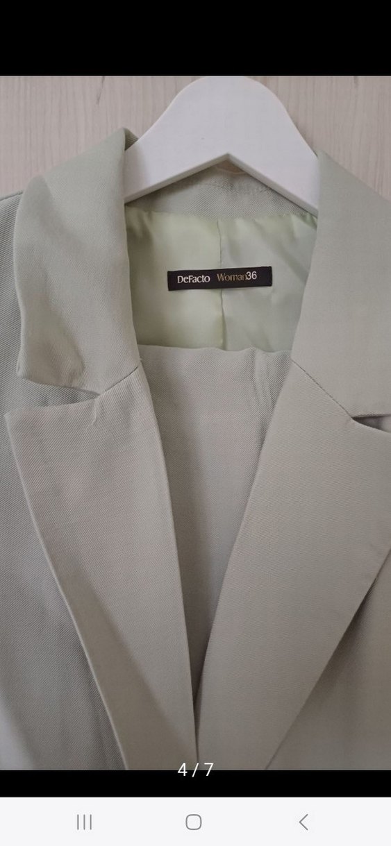 Pastel yeşil Midi Kadın Takım Elbise - Görsel 3