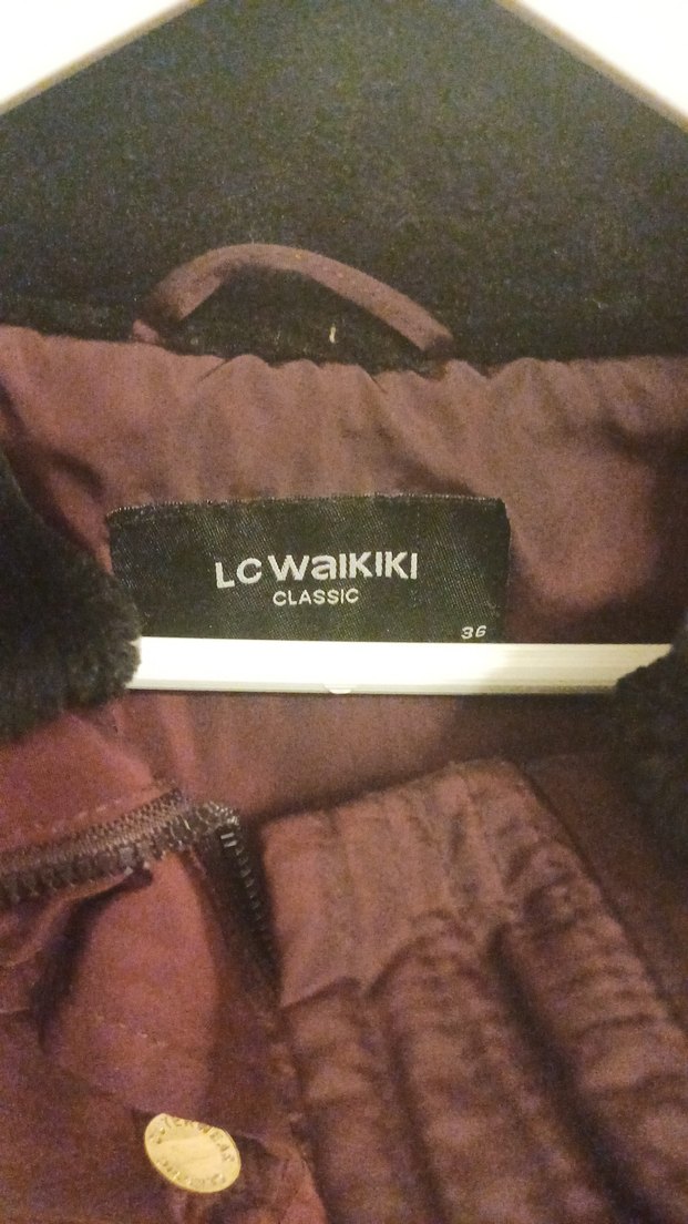 bordo Kürklü Kadın Günlük Mont - Görsel 2