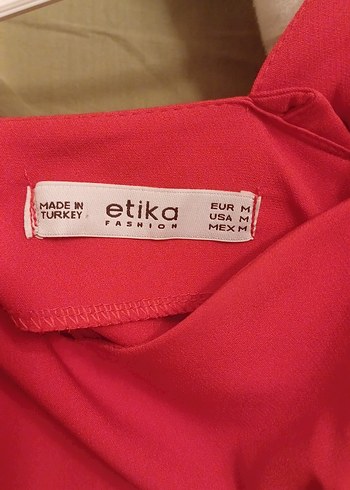 Kırmızı V Yaka Uzun Kollu Uzun Elbise - Görsel 3