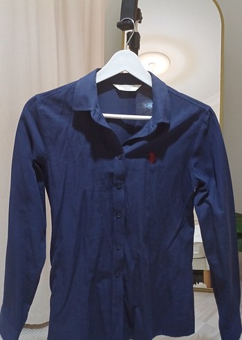 Lacivert Kadın Uzun Kollu Gömlek - Görsel 2