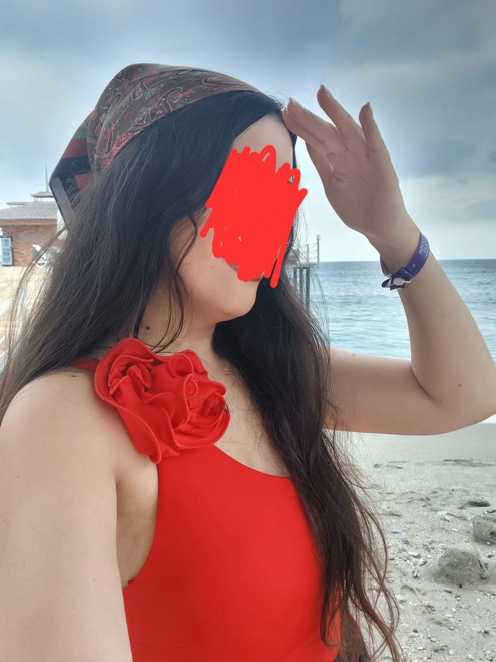 Kırmızı Fırfırlı Tek Omuz Mayo - Görsel 3