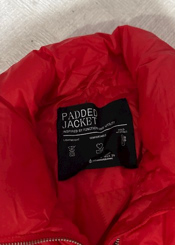 Kırmızı Fermuarlı Kadın Kışlık Mont - Görsel 3