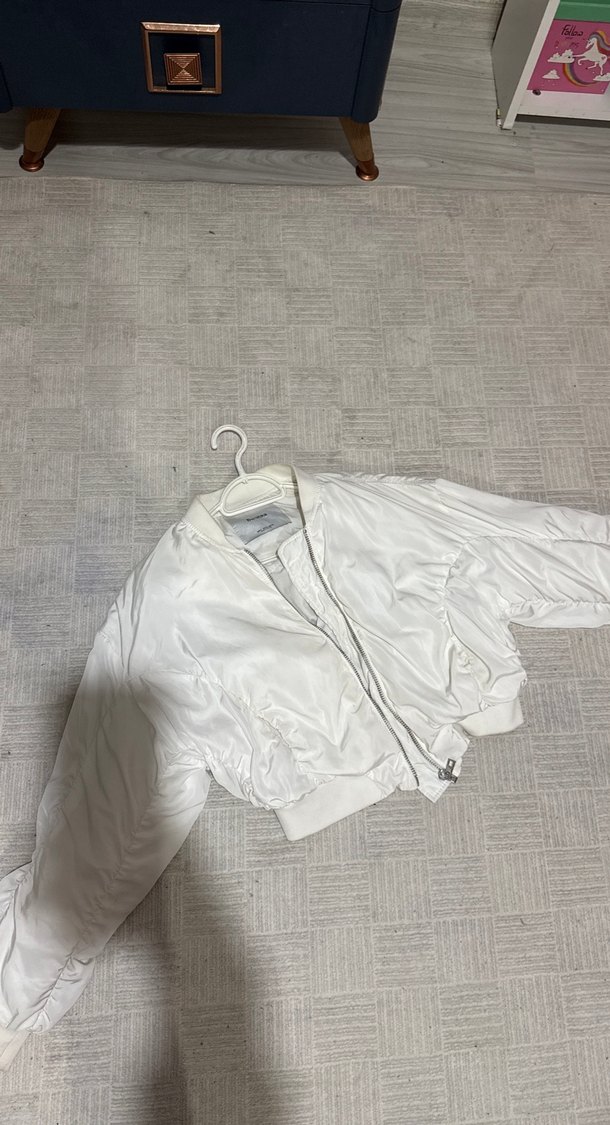 Kadın Beyaz Fermuarlı Keten Ceket - Görsel 2