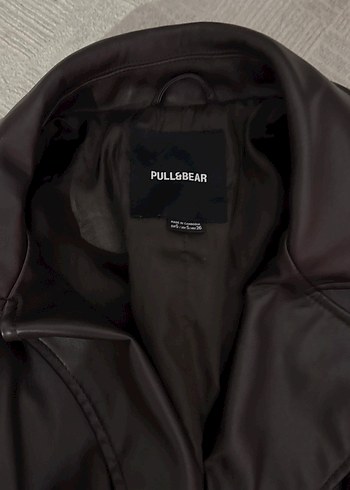 Kahverengi Deri Uzun Kadın Trençkot - Görsel 2