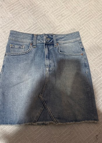 Mavi Denim Mini Etek - Görsel 2