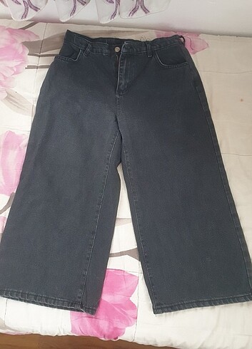 Wide leg bilekte jean