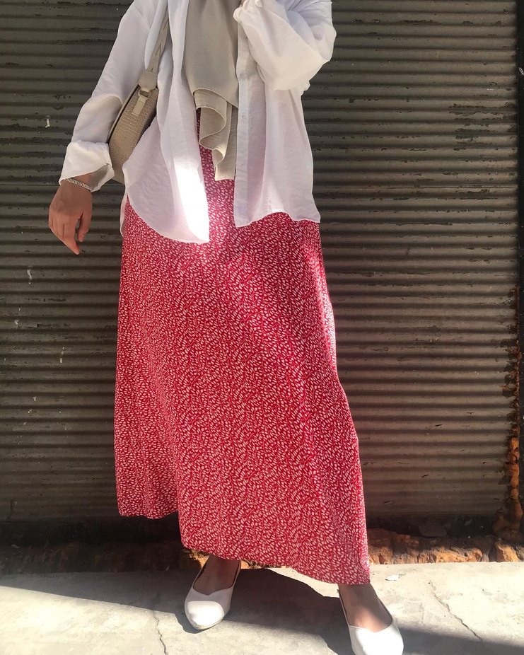 ÇİÇEKLİ TESETTÜR ETEK - Görsel 3