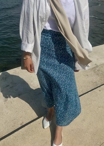 Tesettür Çiçekli Etek - Görsel 2