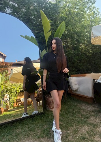 xs Beden Sagaza Studio Claudia Mini Tshirt elbise