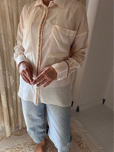 Zara şifon gömlek - Görsel 3
