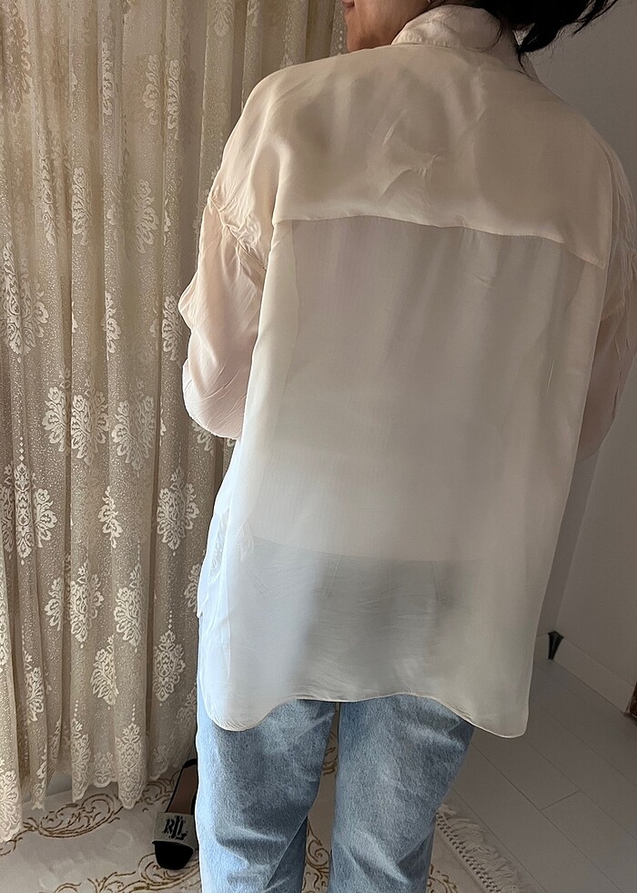 Zara şifon gömlek - Görsel 4