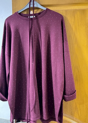 Bordo taşlı #tunik - Görsel 2