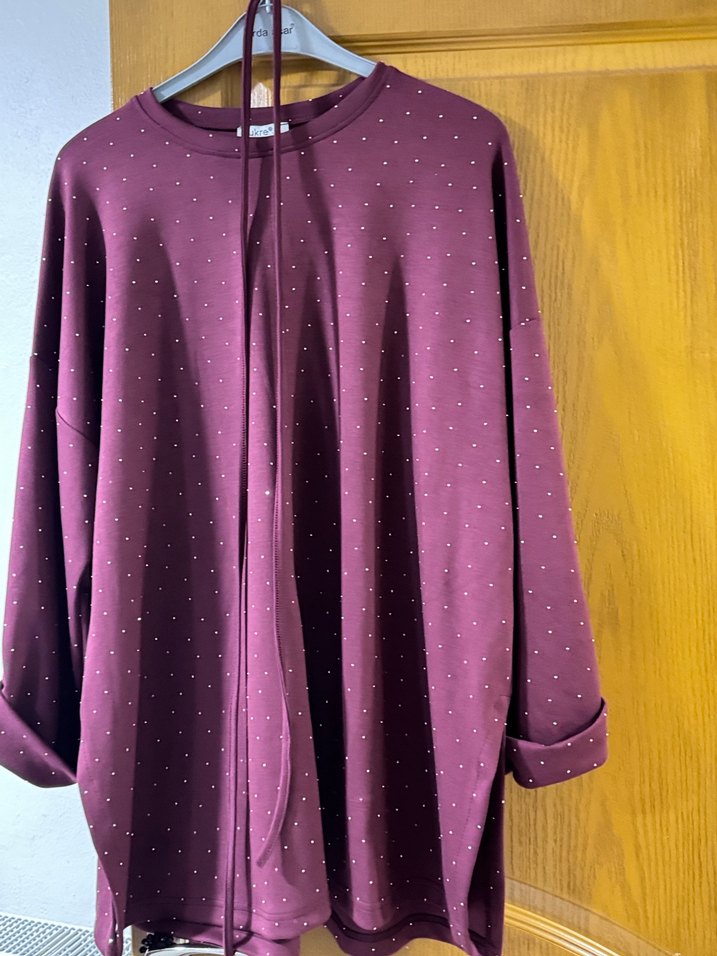 Bordo taşlı #tunik - Görsel 2