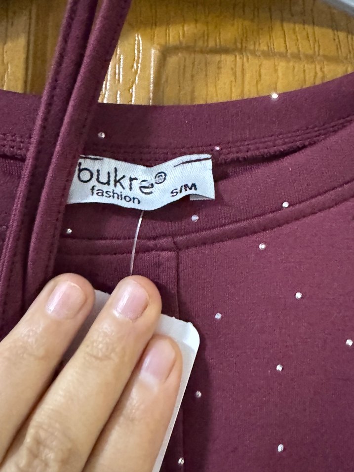 Bordo taşlı #tunik - Görsel 4