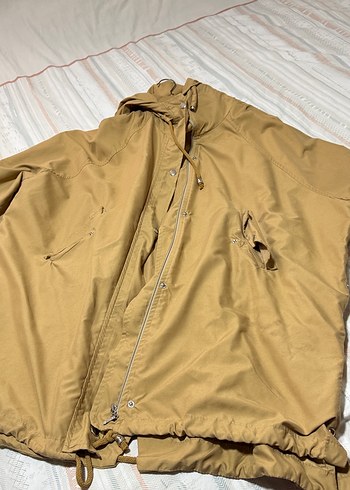 Bej Midi Kadın Keten trençkot - Görsel 4