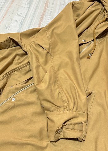 Bej Midi Kadın Keten trençkot - Görsel 6