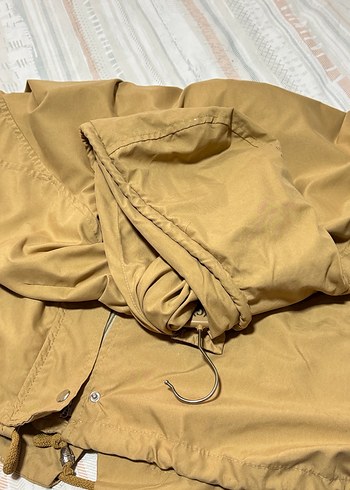 Bej Midi Kadın Keten trençkot - Görsel 5