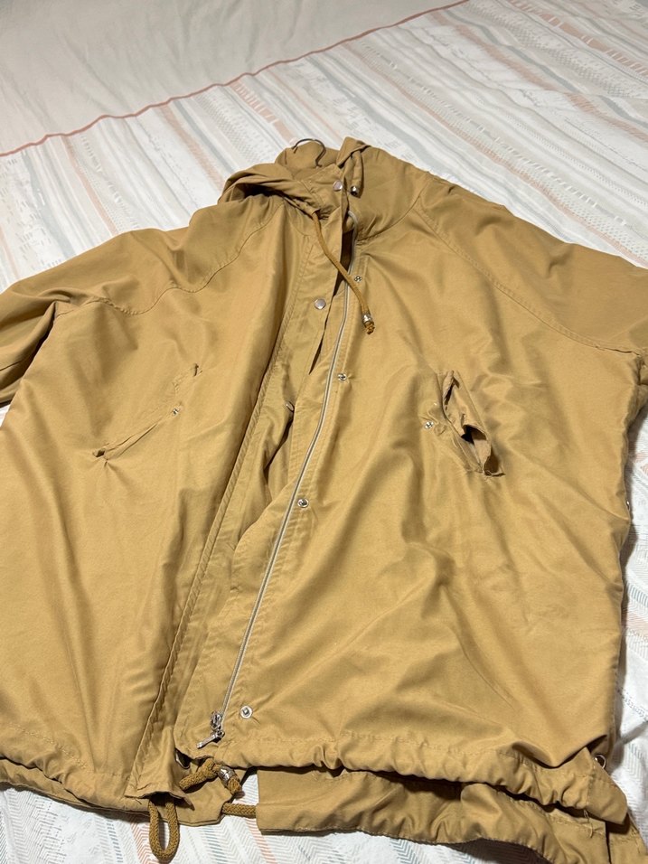 Bej Midi Kadın Keten trençkot - Görsel 4