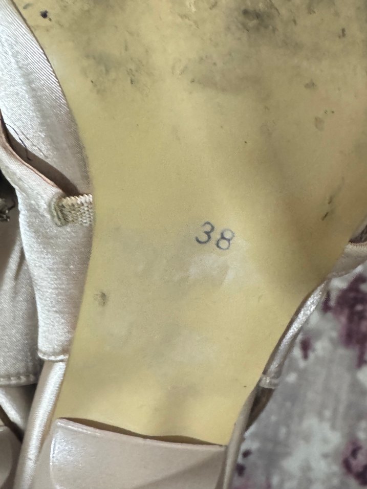 Bej Süet Tokalı Stiletto Kadın Abiye Ayakkabı - Görsel 5