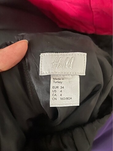 H&M Siyah Kemerli Kısa Elbise
