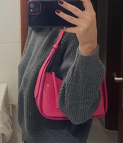  Beden pembe Renk Baget Çanta