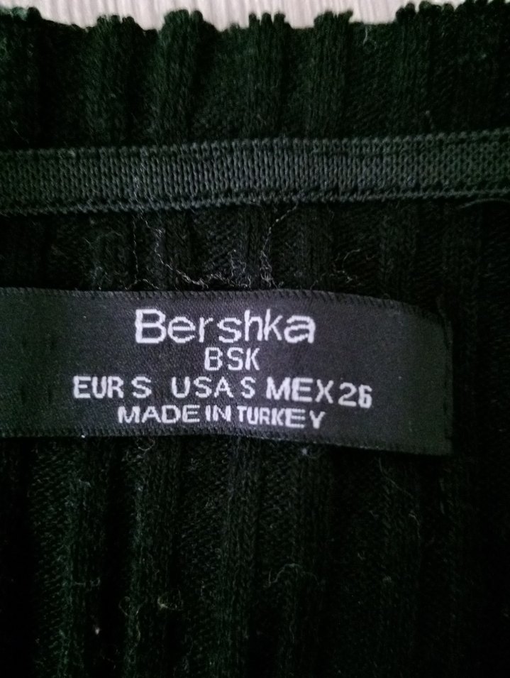 Kadın Siyah Triko Tekne Yaka tişört - Görsel 5