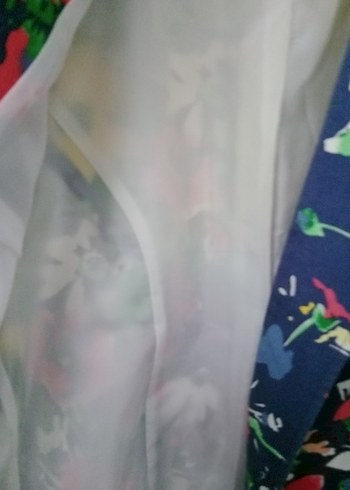 Çiçek Desenli ceyrek Kol Mini Blazer - Görsel 6