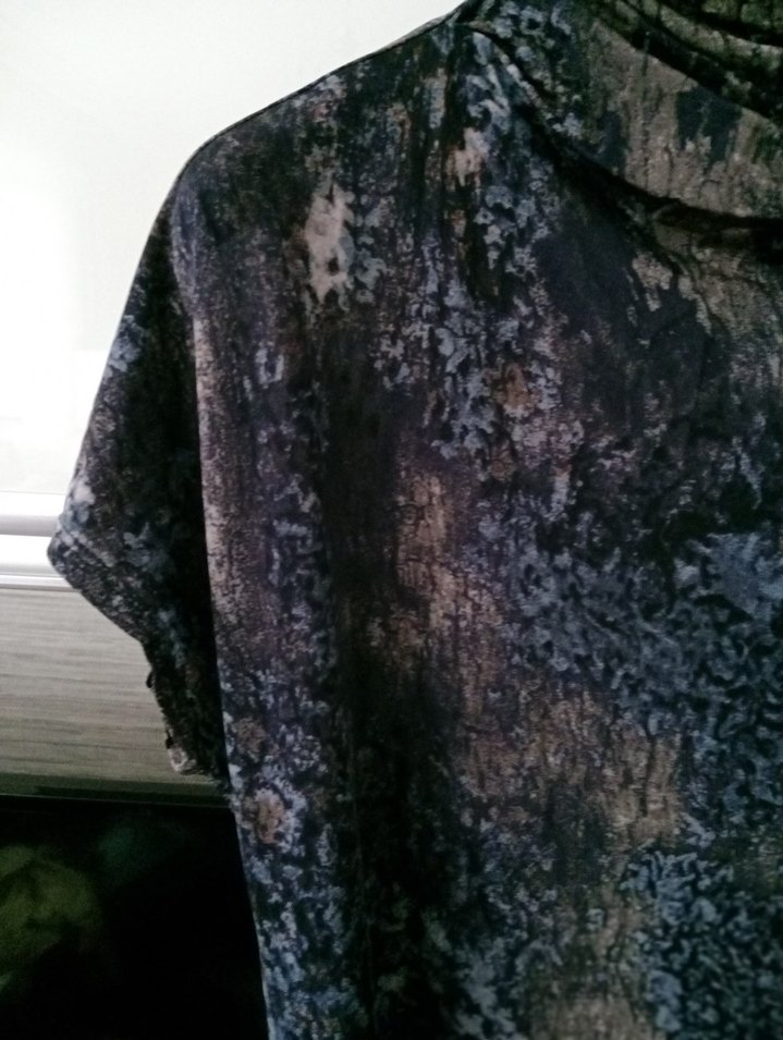 Batik Desenli Uzun Boğazlı esnek kumaş Elbise - Görsel 4