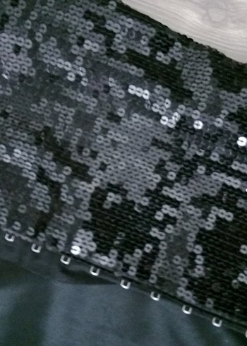 Siyah Parlak pullui büstiyer - Görsel 4