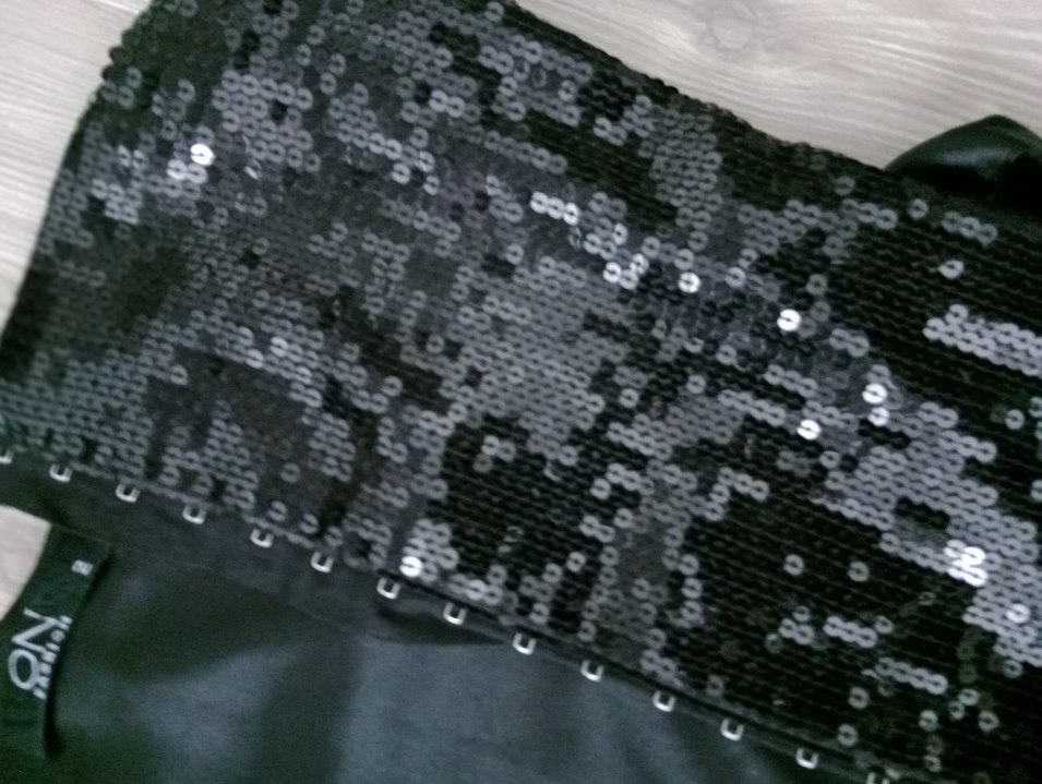 Siyah Parlak pullui büstiyer - Görsel 4