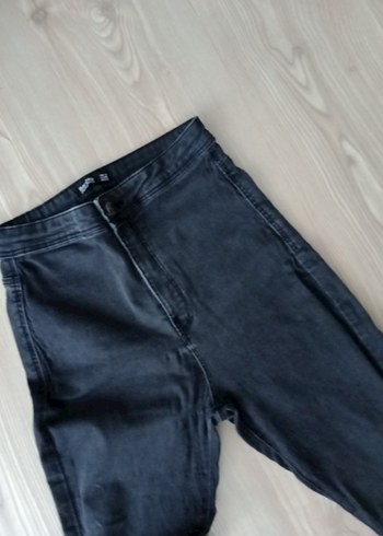 Kadın Siyah Elastik Denim Pantolon - Görsel 3