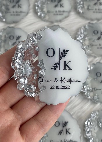 Epoksi nişan magnet anahtarlık