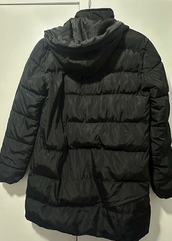 Siyah Kadın Midi Kışlık Mont - Görsel 3