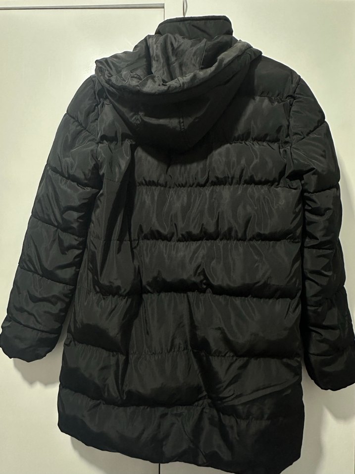 Siyah Kadın Midi Kışlık Mont - Görsel 3