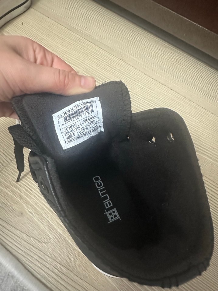 Siyah Platform Topuklu Bağcıklı Kadın Spor Ayakkabı - Görsel 3