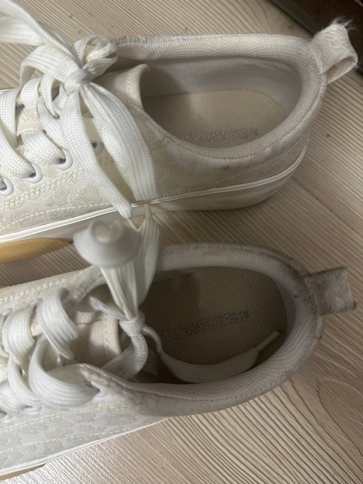 Beyaz Yılan Desenli Platform Spor Ayakkabı - Görsel 2