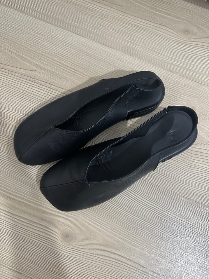 Siyah Tokalı Kadın Blok Topuklu Babet - Görsel 2