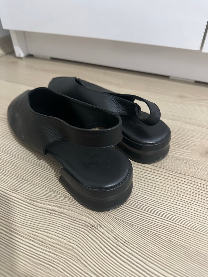 Siyah Tokalı Kadın Blok Topuklu Babet - Görsel 3