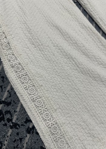 Dantel Detaylı Beyaz Bohem Kadın Pantolon - Görsel 2
