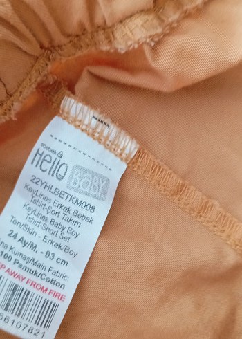 24-36 Ay Beden turuncu Renk Düğmeli Bej erkek Keten Şort