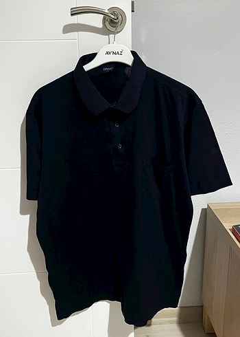 Süvari Erkek Lacivert Denim Polo Yaka Tişört - Görsel 2