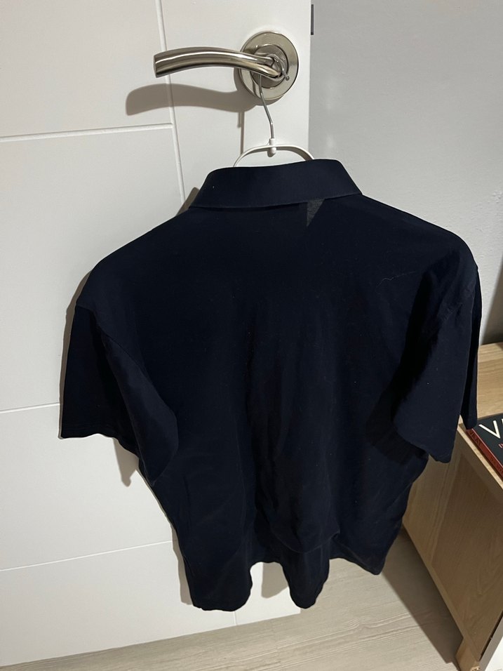 Süvari Erkek Lacivert Denim Polo Yaka Tişört - Görsel 4